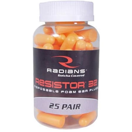 Radians Radians FP70RD-25 Foam Orange Earplugs 32 dB 25 Pair FP70RD-25